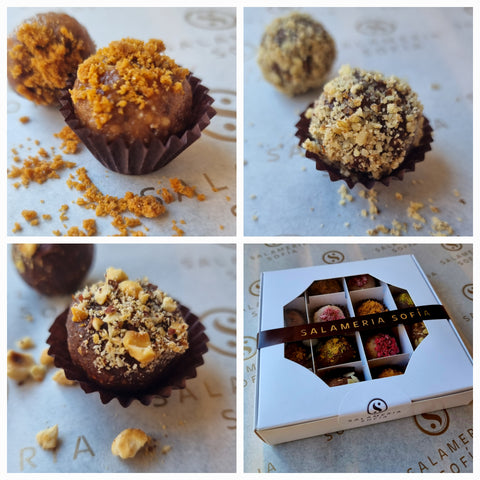 Кутия с 9/16 бонбона микс Солен карамел/Ретро/Портокал и лешник